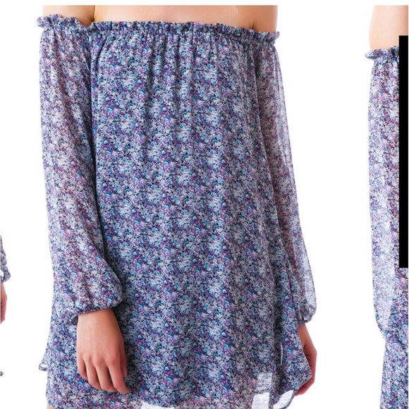 FOR LOVE and LEMONS Precioso
Multicolored Floral Print Off Shoulder Mini Dress - Picture 4 of 10